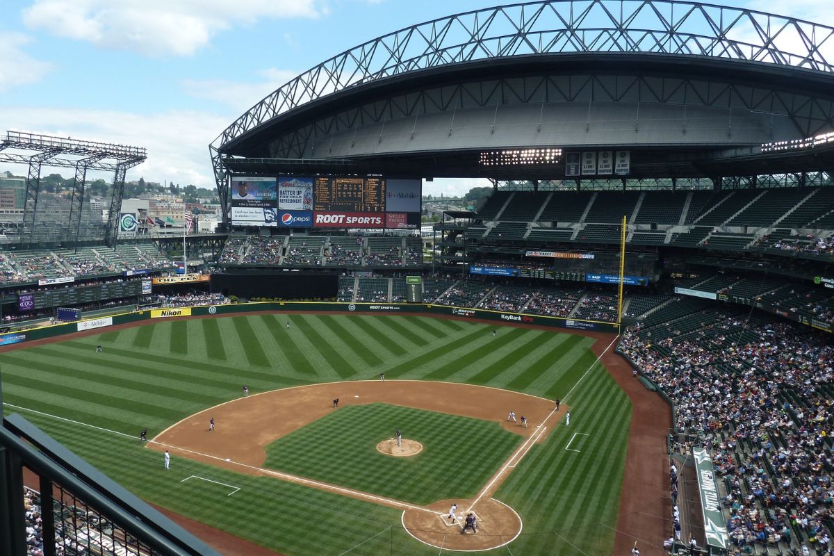 Seattle baseball stadium filled with fans during a game